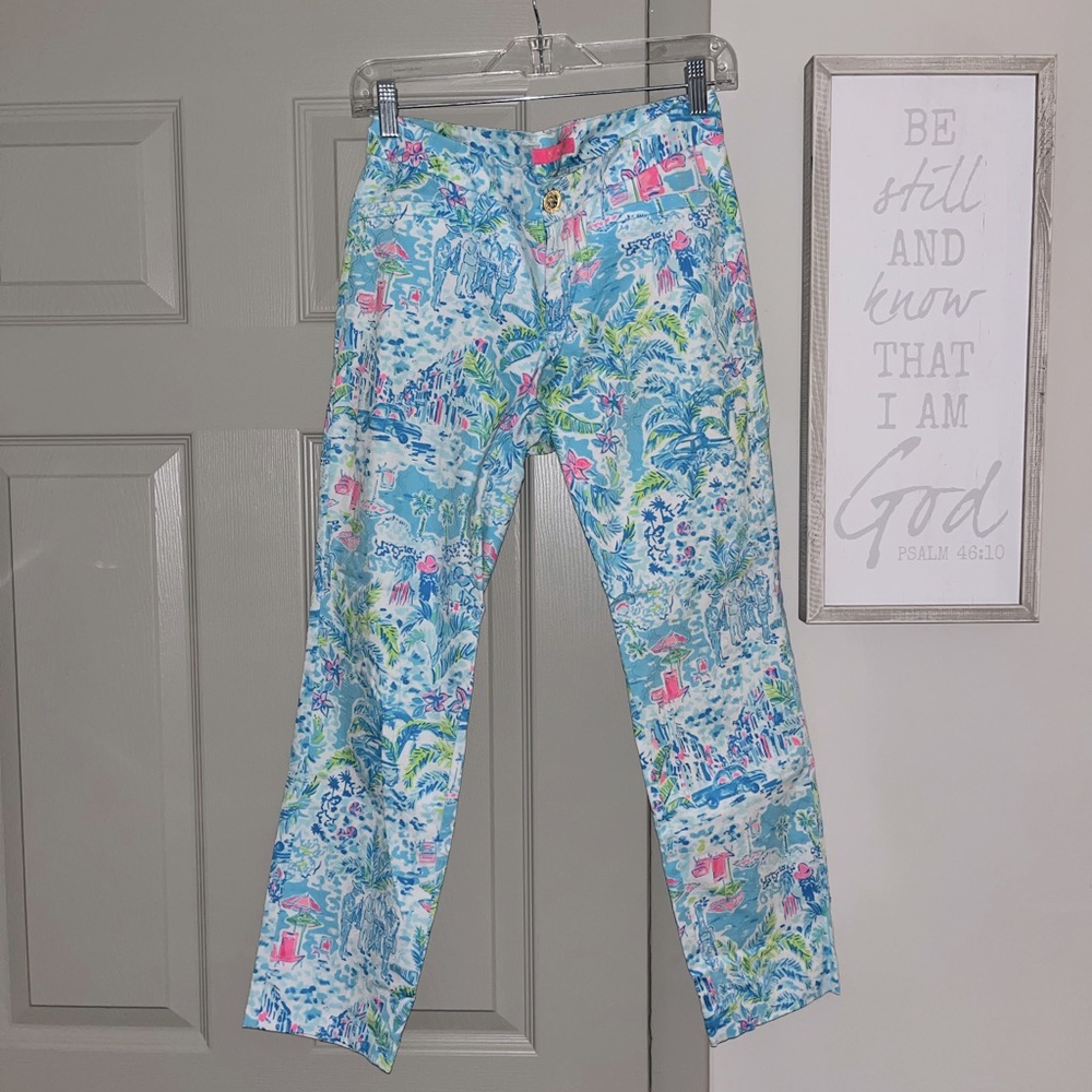 Lilly Pulitzer Printed Pants Size 4